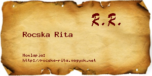 Rocska Rita névjegykártya